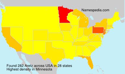Surname Aretz in USA