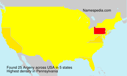 Surname Argeny in USA
