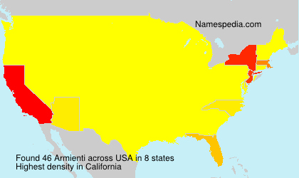 Surname Armienti in USA