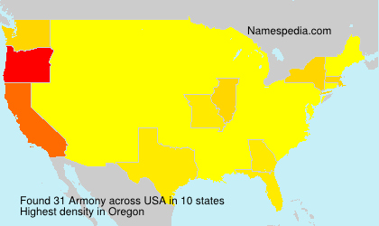 Surname Armony in USA