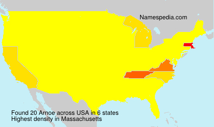 Surname Arnoe in USA