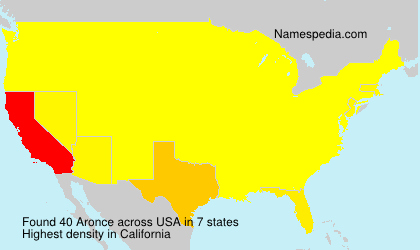 Surname Aronce in USA Surname Aronce in USA