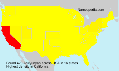 Surname Arutyunyan in USA Surname Arutyunyan in USA