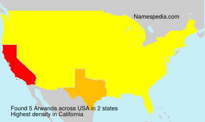 Surname Arwanda in USA Surname Arwanda in USA