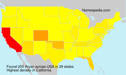 Surname Aryan in USA