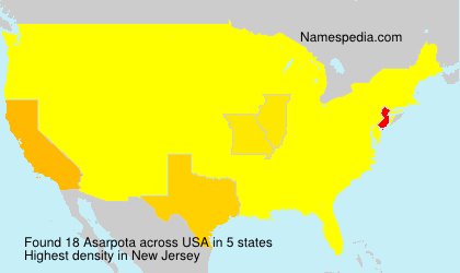 Surname Asarpota in USA Surname Asarpota in USA