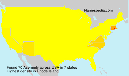 Surname Asermely in USA Surname Asermely in USA