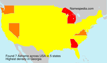 Surname Ashame in USA Surname Ashame in USA