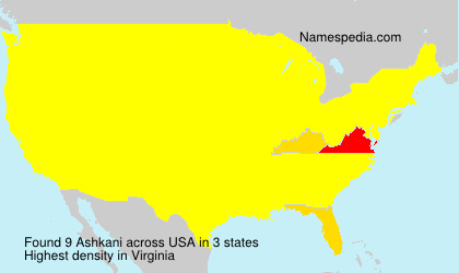Surname Ashkani in USA