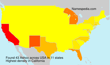 Surname Ashoo in USA Surname Ashoo in USA