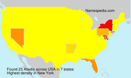 Surname Atsidis in USA
