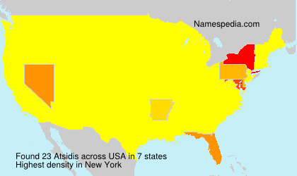 Surname Atsidis in USA Surname Atsidis in USA
