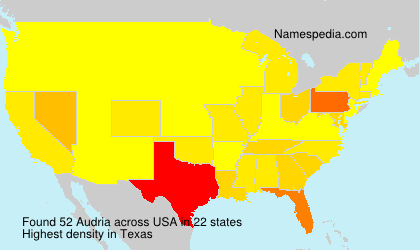 Surname Audria in USA