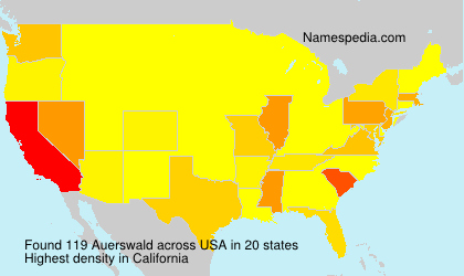 Surname Auerswald in USA