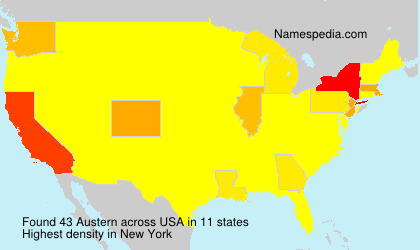 Surname Austern in USA