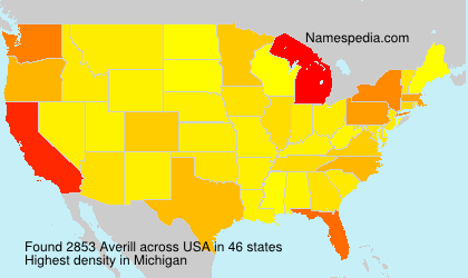 Surname Averill in USA