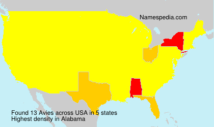 Surname Avies in USA
