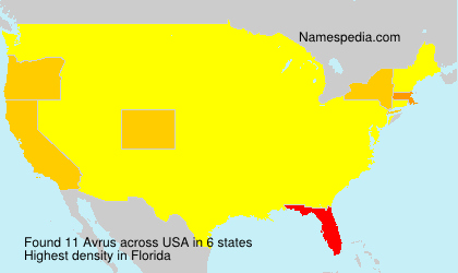 Surname Avrus in USA