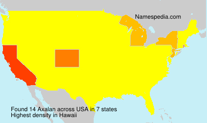Surname Axalan in USA