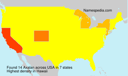 Surname Axalan in USA Surname Axalan in USA