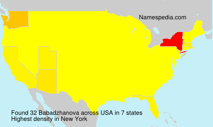 Surname Babadzhanova in USA Surname Babadzhanova in USA