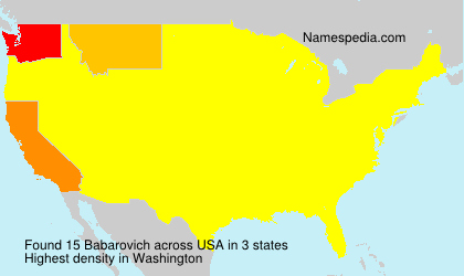 Surname Babarovich in USA