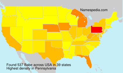 Surname Babe in USA