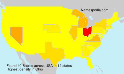 Surname Babics in USA