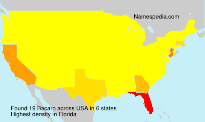 Surname Bacaro in USA