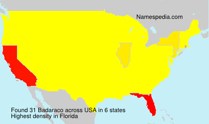 Surname Badaraco in USA Surname Badaraco in USA