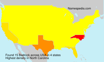 Surname Badrock in USA