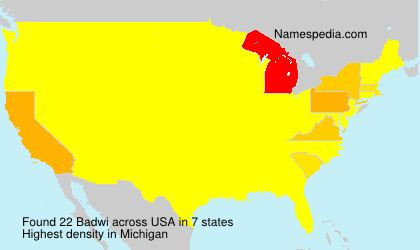 Surname Badwi in USA