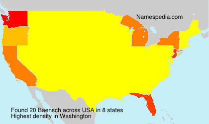 Surname Baensch in USA