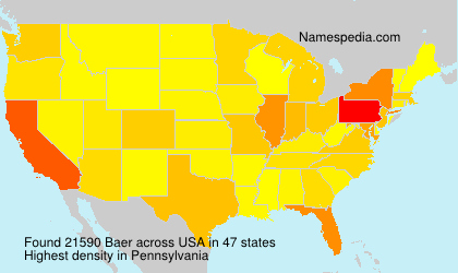 Surname Baer in USA