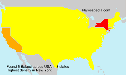 Surname Bakosi in USA