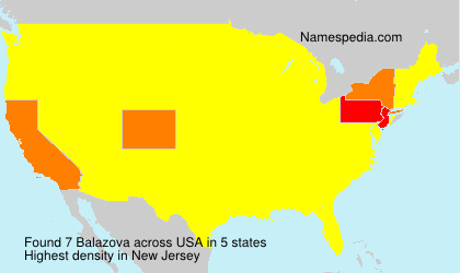 Surname Balazova in USA