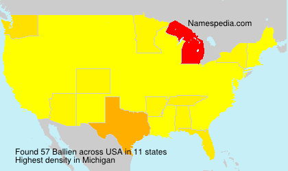 Surname Ballien in USA