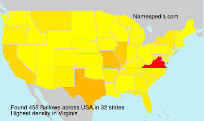 Surname Ballowe in USA Surname Ballowe in USA