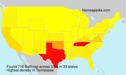 Surname Balthrop in USA Surname Balthrop in USA