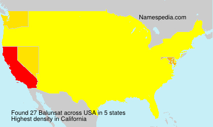 Surname Balunsat in USA Surname Balunsat in USA