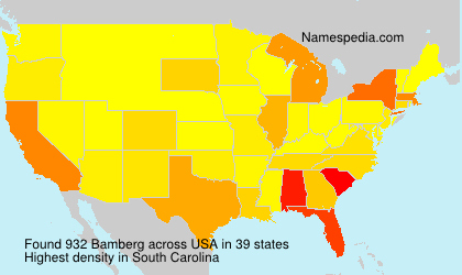 Surname Bamberg in USA