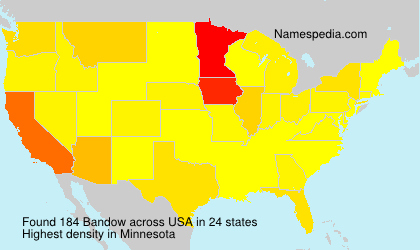 Surname Bandow in USA