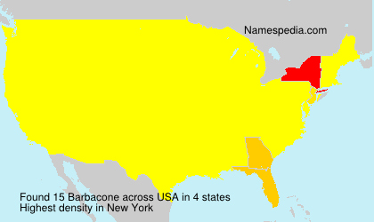 Surname Barbacone in USA Surname Barbacone in USA