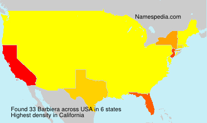 Surname Barbiera in USA