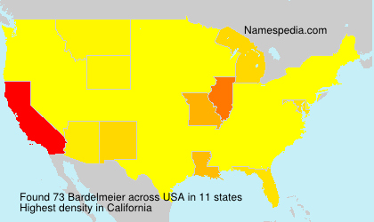 Surname Bardelmeier in USA