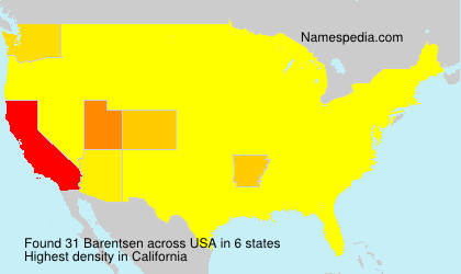 Surname Barentsen in USA