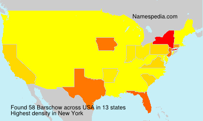 Surname Barschow in USA