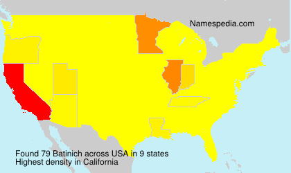 Surname Batinich in USA