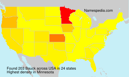 Surname Bauck in USA