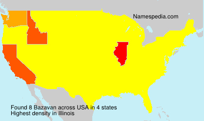 Surname Bazavan in USA